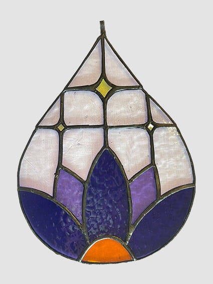 Tiffany glaskunst te koop: Druppel met bloem