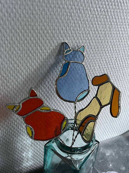 Tiffany glaskunst verkocht: Dieren prikkers