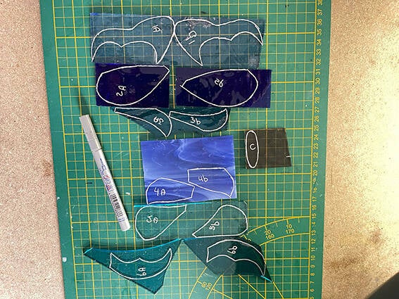 Tiffany glaskunst: Alle onderdelen overtrekken