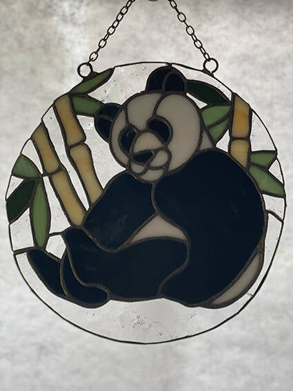 Tiffany glaskunst verkocht: Panda