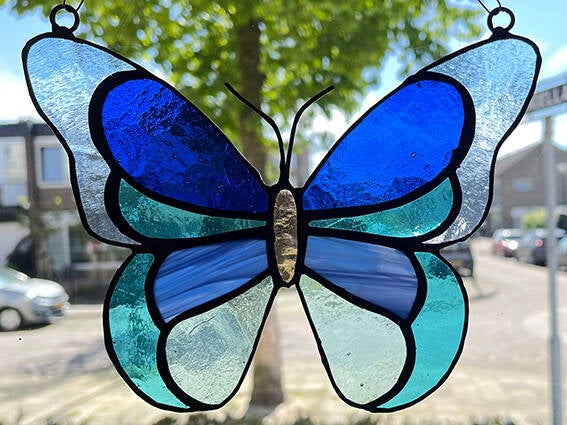 Tiffany glaskunst: Foto maken op transparante achtergrond