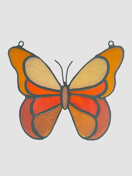 Tiffany glaskunst te koop: Vlinder oranje