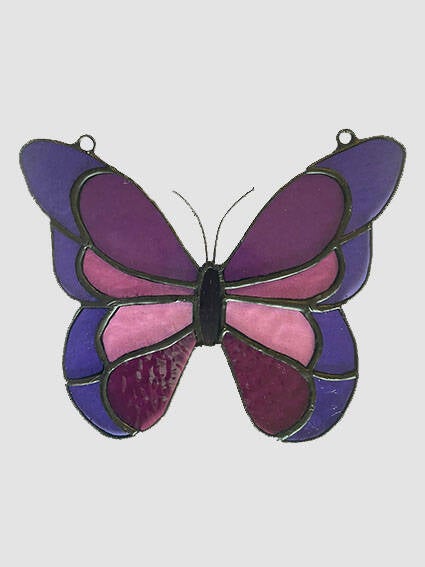 Tiffany glaskunst te koop: Vlinder paars