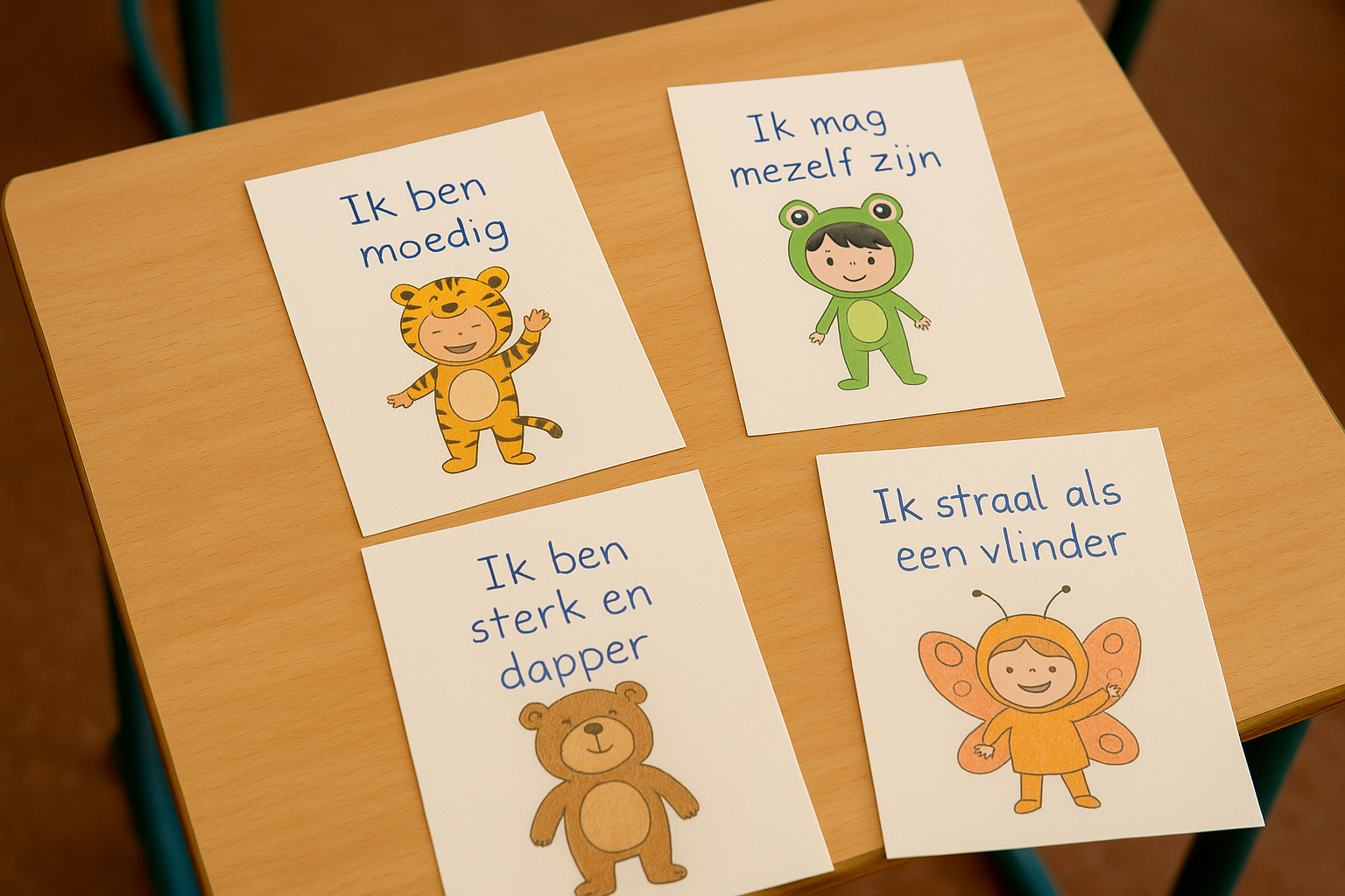 Kinderen doen yogaposes en creatieve opdrachten tijdens de kinderworkshop ‘Ontdek je krachtdier’ van Bewust & Wijs in Zwolle.