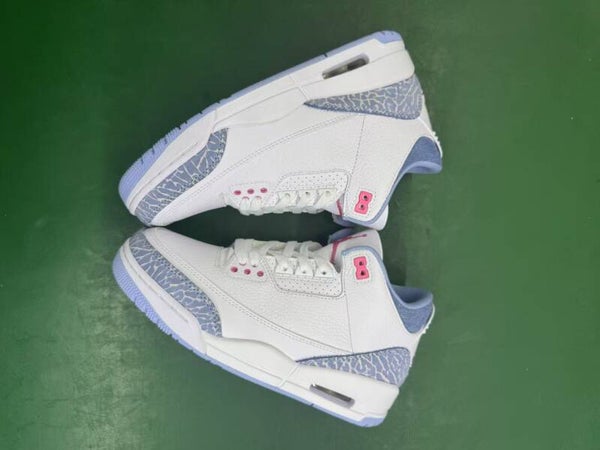 Air Jordan 3 "Joe 3" – Nieuwe Hot Style | Wit/Blauw/Roze | Origineel Label | Maten 36–45