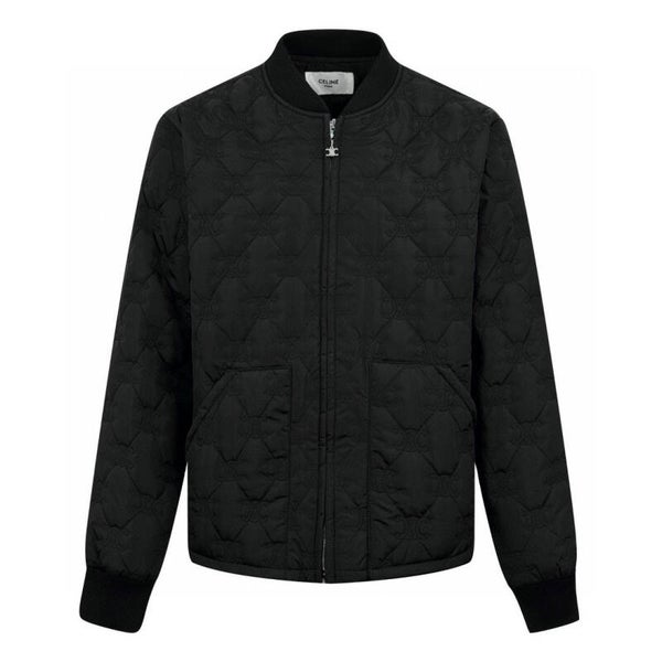 Céline JJ 321 Bomberjack – Zwarte Gewatteerde Jas met Geometrisch Stiksel | Ref. JJ8315 | Luxe Streetwear