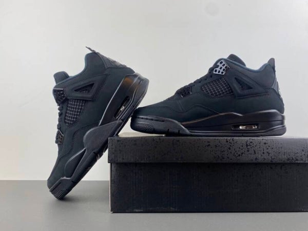 Air Jordan 4 "Black Cat" 2025 – God Versie 1 | Gegraveerd Zwart | Maten US 7–14 | Artikel FV5029-010