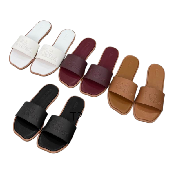 Chloé Logo Slippers | Designer Slide Sandals Dames Maat 35-41 – Meerdere Kleuren