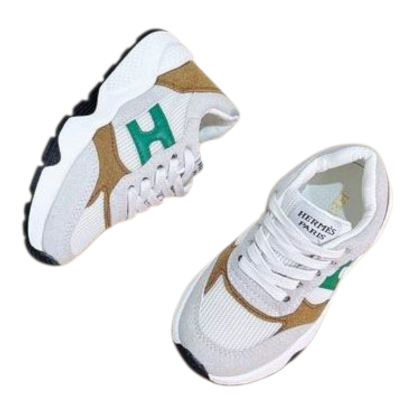 Hermès CX120100 Kinderschoenen – Luxe Sneakers met Iconisch H-Logo (Maat 26–35)