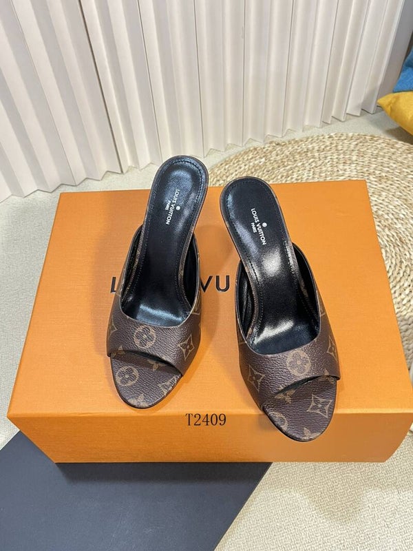 Louis Vuitton Dames Mules – 6cm Hak met Monogram & Glossy Finish | Maten 35-42