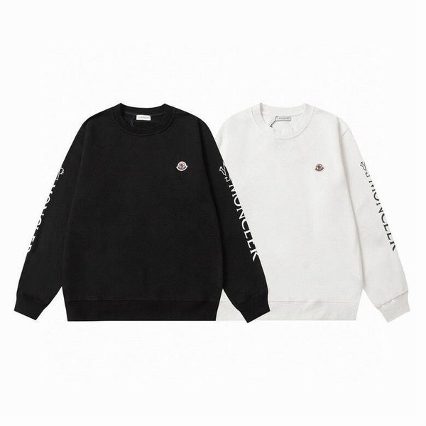 Moncler Kinder Sweatshirt – Zwart & Wit Shirt met Logo & Mouwprint – Maat 100–160