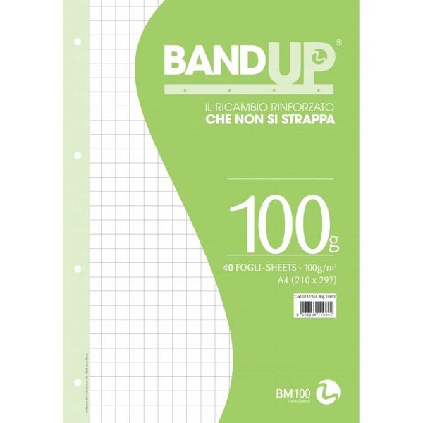 RICAMBI RINFORZATI PER QUADERNO AD ANELLI (quadretti 0,5 cm)