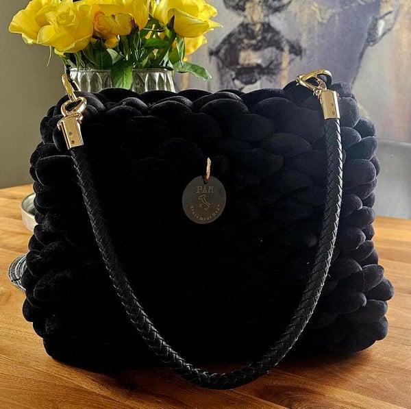Stricktasche schwarz