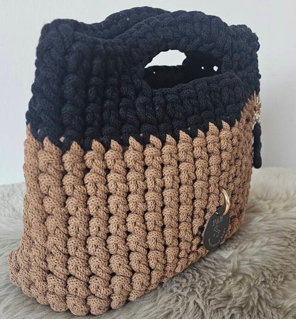Häkeltasche zweifarbig