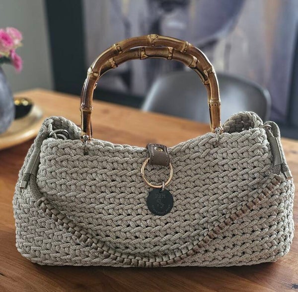 Häkeltasche creme