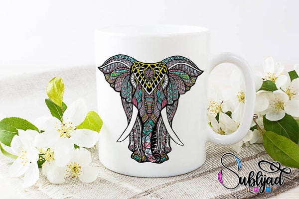TASSE Mug éléphant mandala