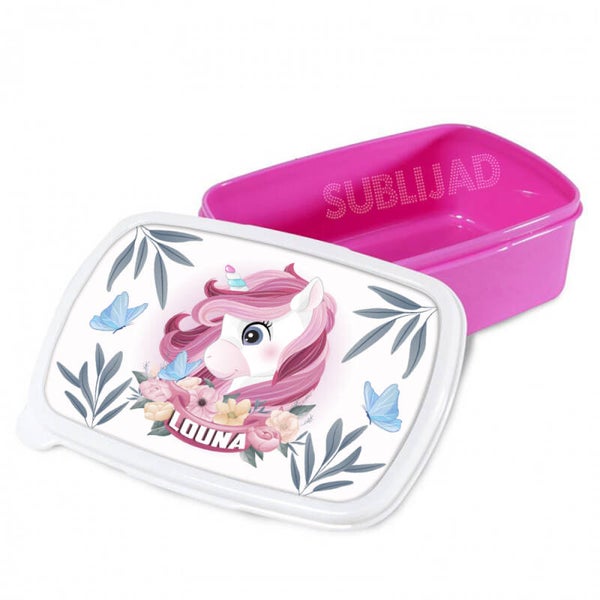 Lunch Box boîte à repas Licorne Personnalisable avec prénom