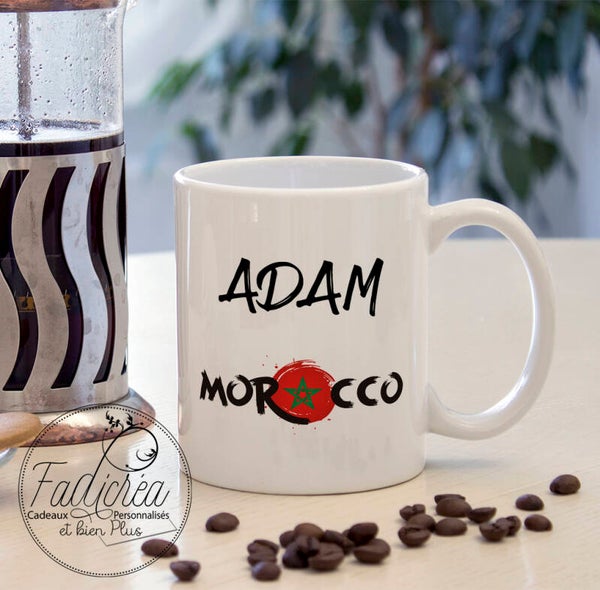 TASSE Mug Maroc Morocco personnalisable avec le prénom de votre choix
