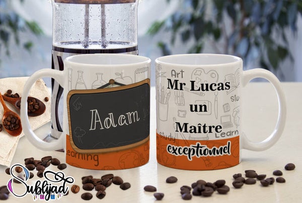 TASSE Mug Un maître exceptionnel personnalisé avec les prénoms de votre choix idée cadeau fin d'année