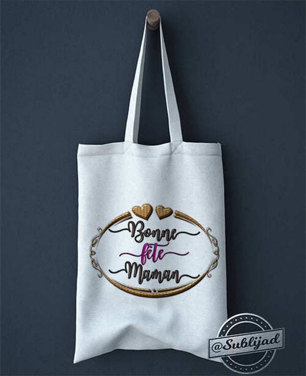 SAC TOTE BAG Bonne fête maman idée cadeau Original Fête des Mères
