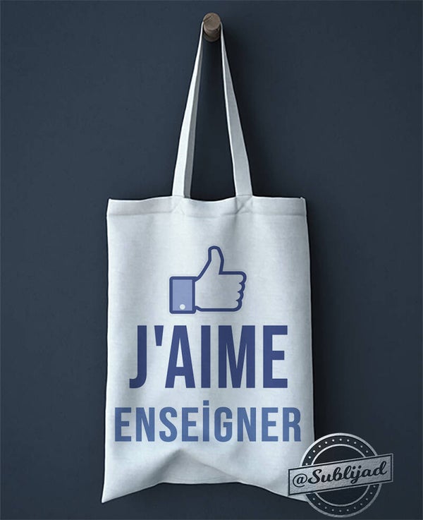 SAC TOTE BAG maîtresse Atsem Nouou J'aime ensigner idée cadeau fin d'année