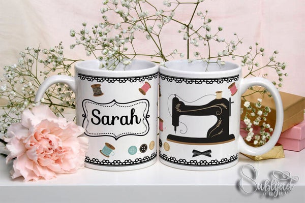 Mug Tasse Personnalisé Avec le prénom de Votre Choix couturiere - couturier