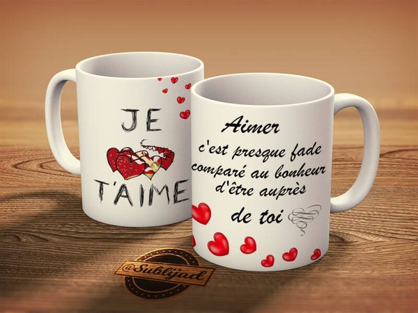 Tasse Mug Personnalisé .Je t'aime ...