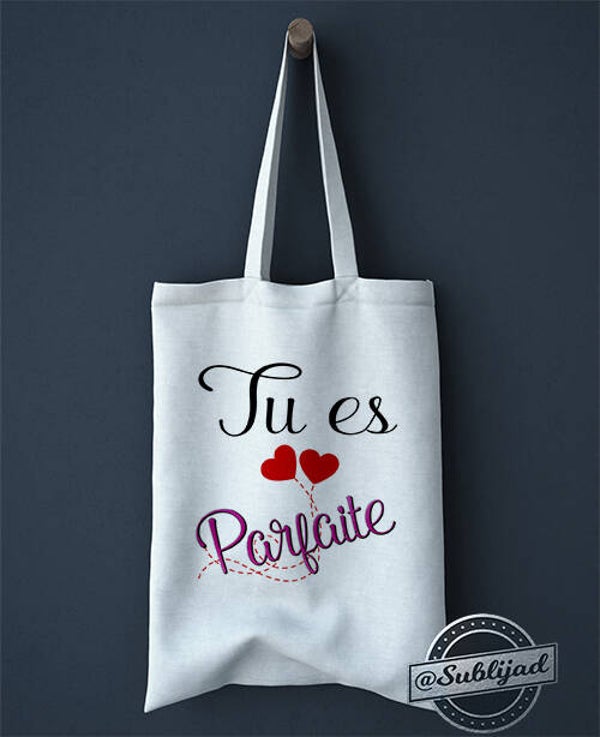 SAC TOTE BAG Tu es parfaite idée cadeau original Fête des Mères