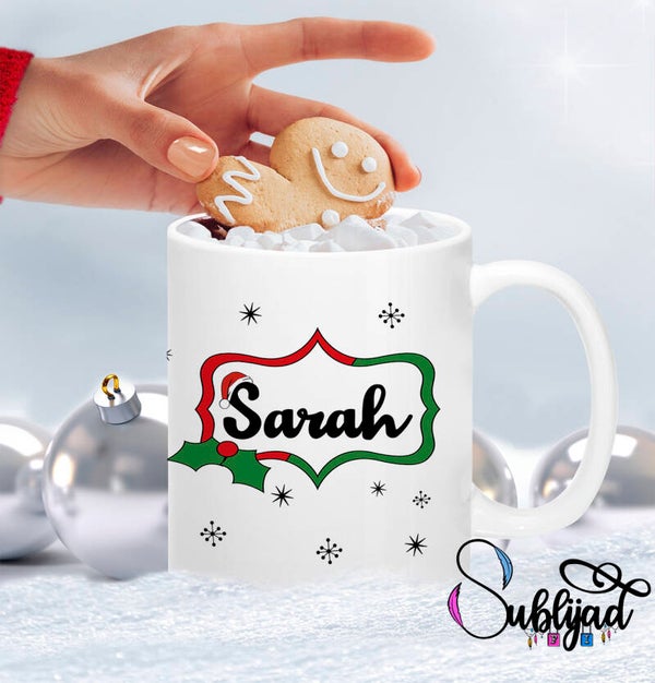 Mug Tasse Noël personnalisé avec le prénom de votre choix  Idée Cadeau