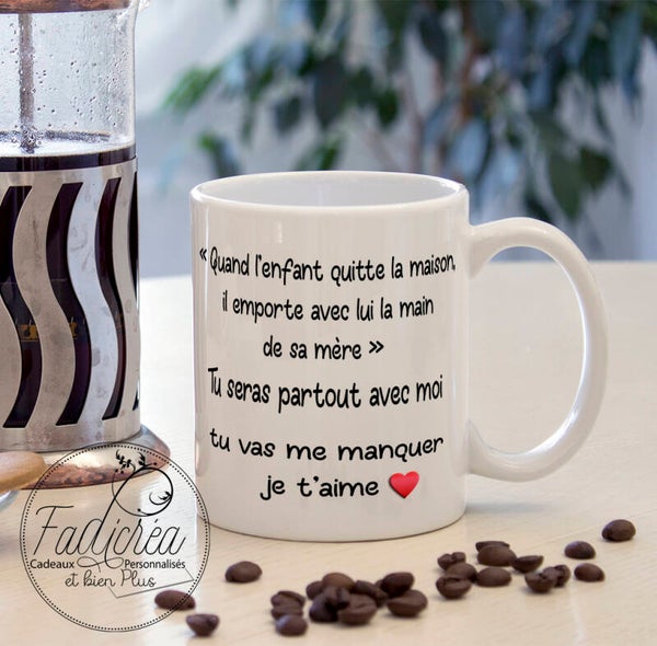 TASSE Mug Message d’amour et tendresse émouvant maman enfant