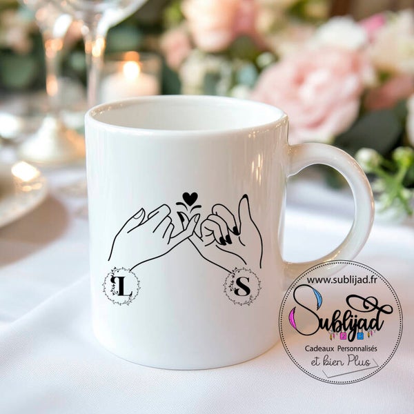 Tasse Mug personnalisé couple Idéal mariage fiançailles anniversaire Saint-Valentin
