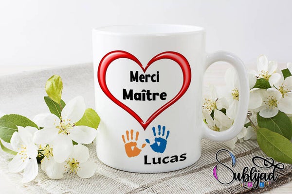 TASSE Mug Merci pour tout maître Cadeau fin d'année scolaire