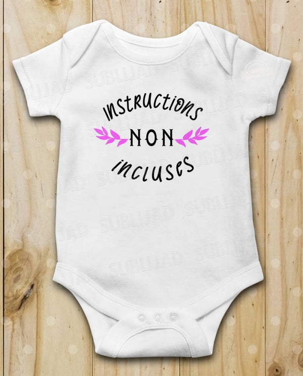 Body bébé Instructions non incluses