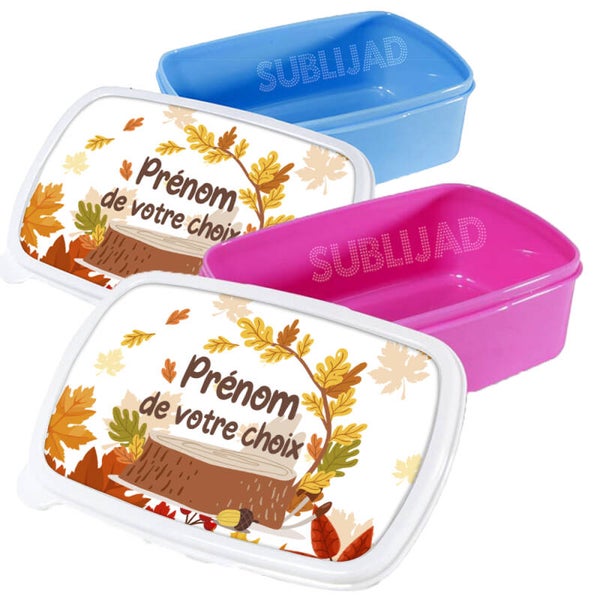 Lunch Box boîte à repas Automne Personnalisable avec prénom
