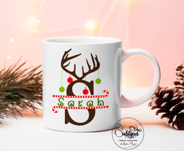 TASSE Mug illustretion personnalisable avec prénom Idée Cadeau Noel