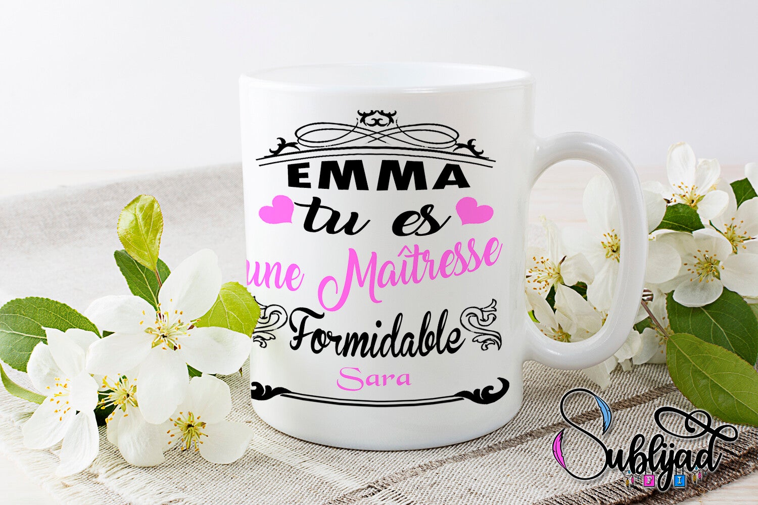 TASSE Mug tu es une maîtresse formidable personnalisé avec prénom de votre choix