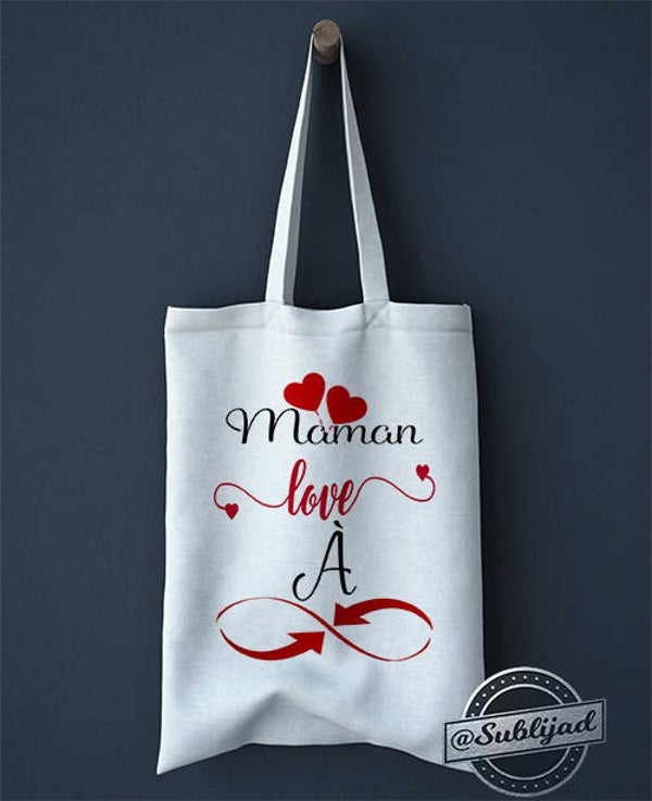 SAC TOTE BAG Maman je t'aime à l'infini idée cadeau original Fête des Mères