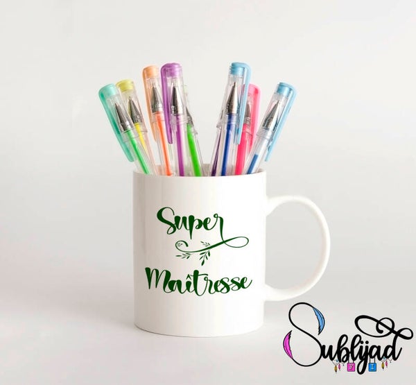 TASSE Mug Super maîtresse Cadeau fin d'année scolaire