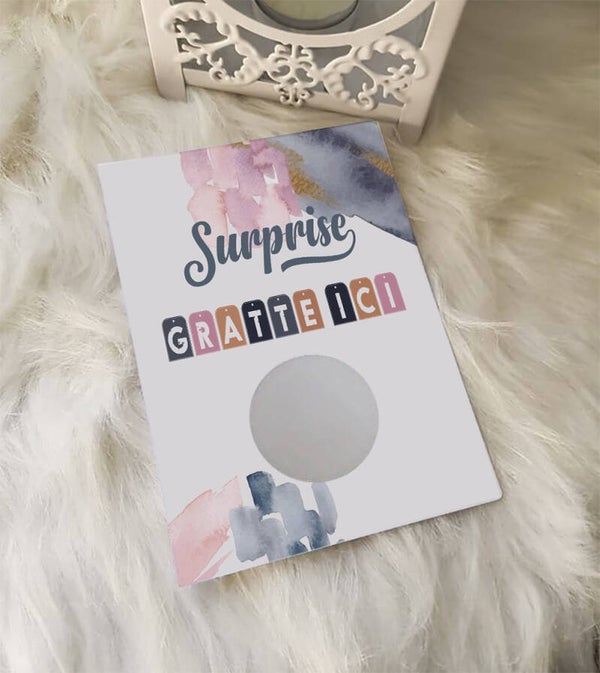 Carte à gratter annonce nouvelle évènement  originale Je suis enceinte