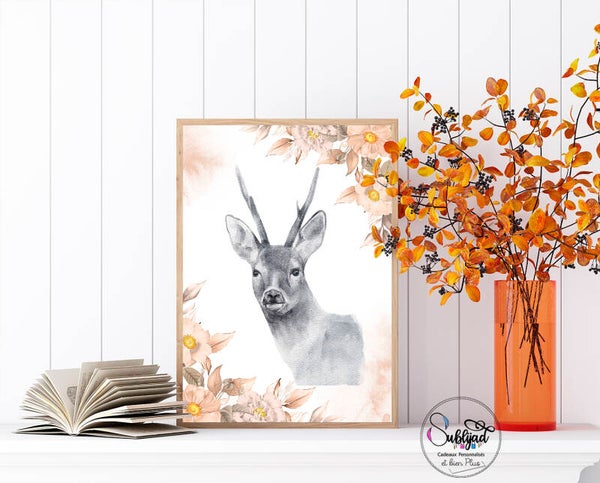 Safari Affiche Poster Biche fichier Numérique