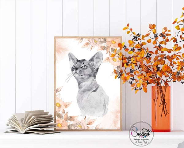 Safari Affiche Poster chat fichier Numérique
