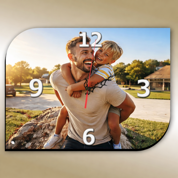 Horloge personnalisée avec votre photo message texte