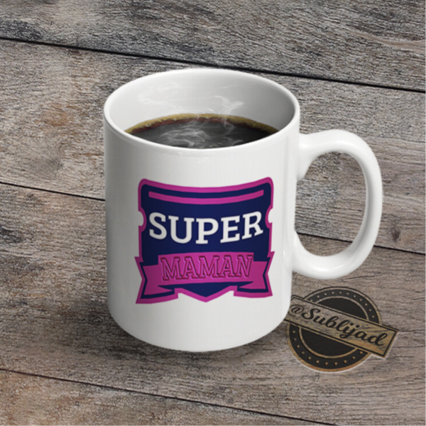 TASSE Mug personnalisé Super maman idée cadeau original Fête des Mères