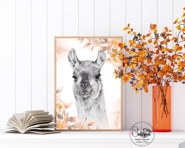 Safari Affiche Poster lama fichier Numérique