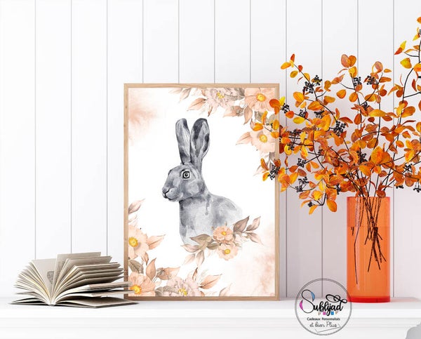 Safari Affiche Poster Lapin fichier Numérique
