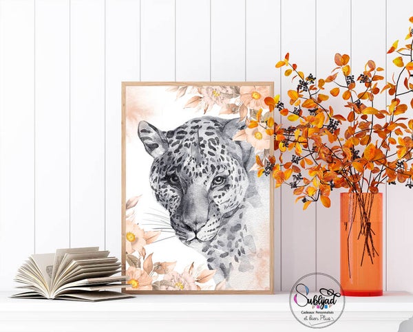 Safari Affiche Poster leopard fichier Numérique