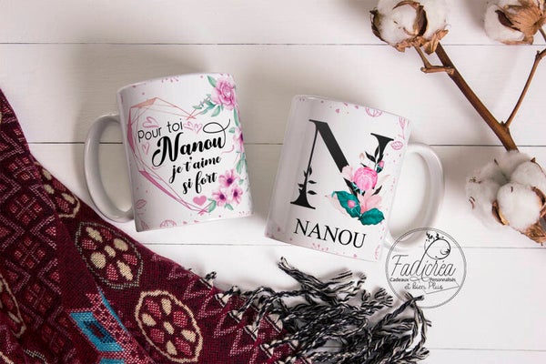 TASSE Mug Je t'aime si fort personnalisable avec le prénom de votre choix