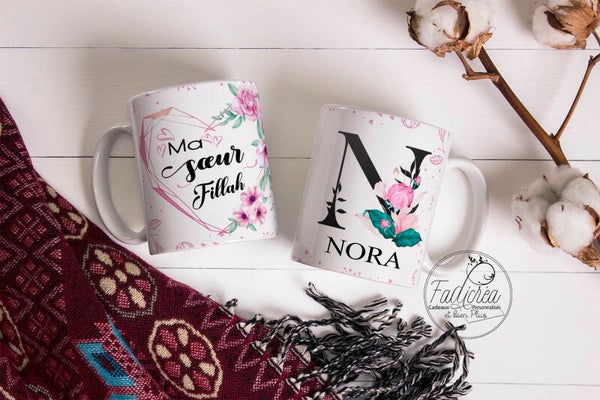 TASSE Mug Ma soeur Fillah personnalisable avec le prénom de votre choix