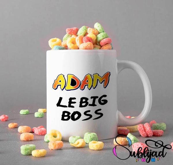 TASSE Mug  Le Big Boss personnalisable avec le prénom de votre choix