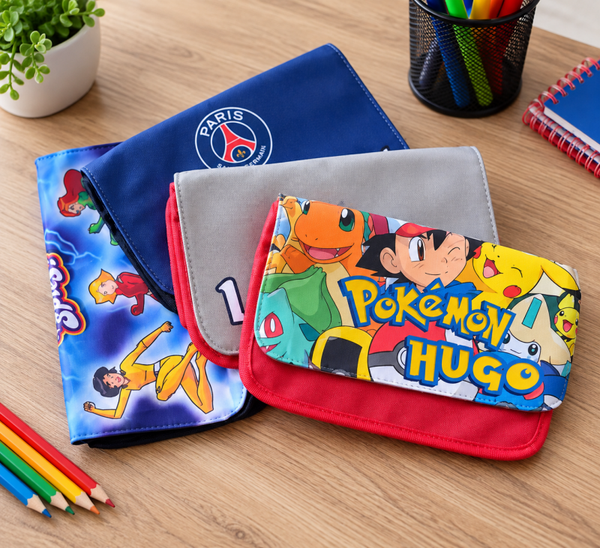 Trousse personnalisée avec photo, image, prénom ou thème au choix pour petits et grands ! Idée cadeau